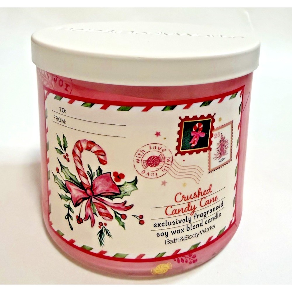 Bath & Body Works 3-Wick Candle Crushed Candy Cane 14.5 oz